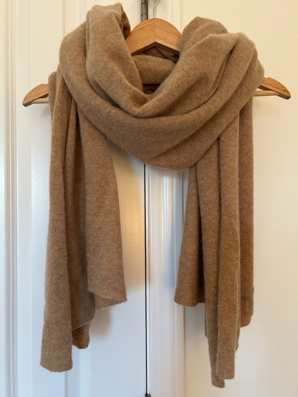 White + Warren Camel Travel Wrap Cashmere Scarf - Picture 2 of 2